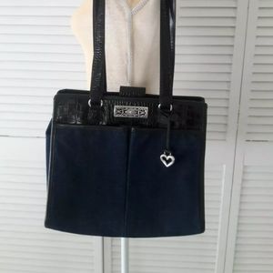 Vintage Brighton  leather and Denim Purse